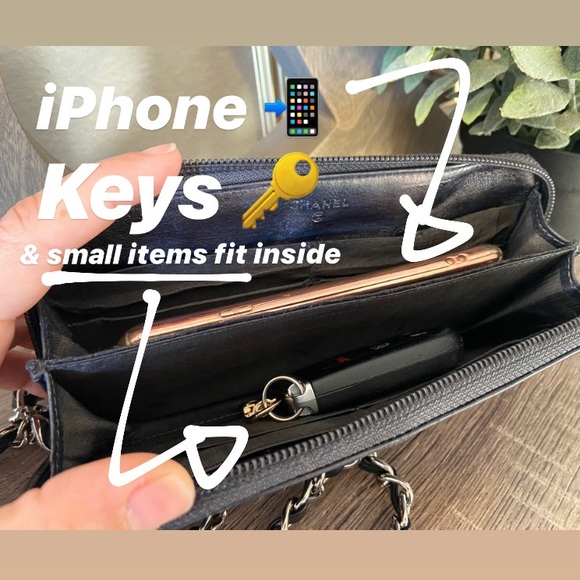 🖤 ⛓ Chanel Timeless Zippy Wallet on a Chain WOC Crossbody - Picture 4 of 11